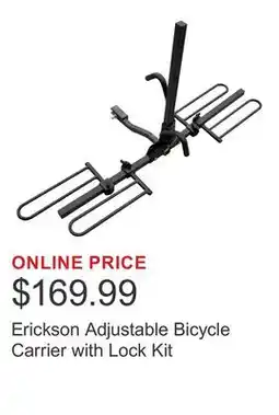 Costco Erickson Adjustable Bicycle Carrier with Lock Kit offer