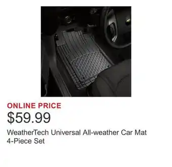 Costco WeatherTech Universal All-weather Car Mat 4-Piece Set offer