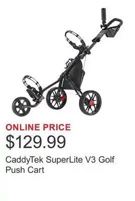 Costco CaddyTek SuperLite V3 Golf Push Cart offer