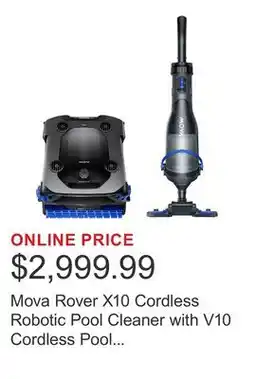 Costco Mova Rover X10 Cordless Robotic Pool Cleaner with V10 Cordless Pool Vacuum offer