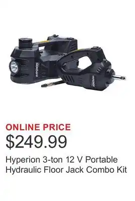 Costco Hyperion 3-ton 12 V Portable Hydraulic Floor Jack Combo Kit offer