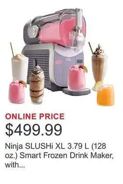 Costco Ninja SLUSHi XL 3.79 L (128 oz.) Smart Frozen Drink Maker, with $110 Shop Card - Pink and Violet offer