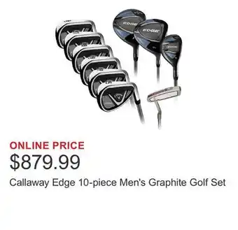 Costco Callaway Edge 10-piece Men's Graphite Golf Set offer