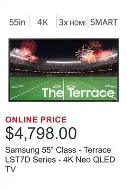 Costco Samsung 55 Class - Terrace LST7D Series - 4K Neo QLED TV offer