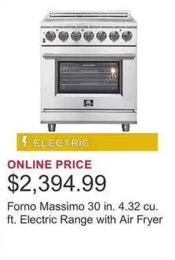 Costco Forno Massimo 30 in. 4.32 cu. ft. Electric Range with Air Fryer offer