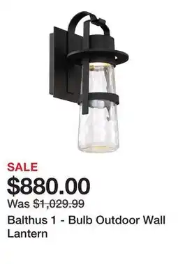 Wayfair Balthus 1 - Bulb Outdoor Wall Lantern offer