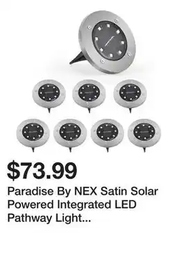 Wayfair Paradise By NEX Satin Solar Powered Integrated LED Pathway Light Kit (Set of 8) offer