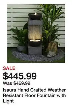 Wayfair Isaura Hand Crafted Weather Resistant Floor Fountain with Light offer