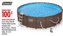 Canadian Tire Coleman Round Pool with Rattan-Look Sides offer
