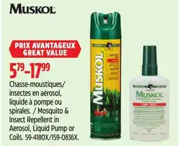 Canadian Tire Muskol Mosquito & Insect Repellent in Aerosol offer