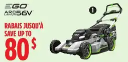 Canadian Tire EGO POWER+ 56V Self propelled mover, 21 with 7.5 Ah Battery & charger offer