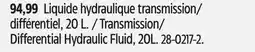 Canadian Tire Certified Transmission/ Differential Hydraulic Fluid offer