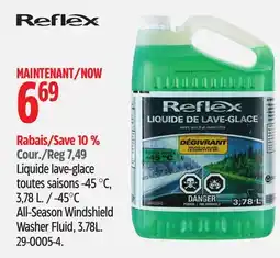 Canadian Tire Reflex All-Season Windshield Washer Fluid offer