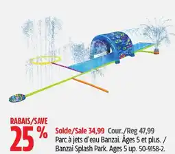 Canadian Tire Banzai Splash Park offer
