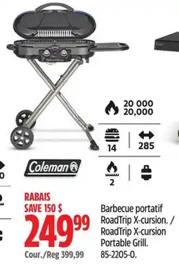 Canadian Tire Coleman RoadTrip X-cursion Portable Grill offer