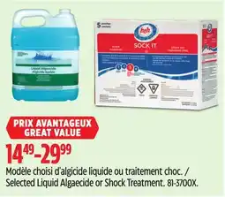 Canadian Tire Selected Liquid Algaecide or Shock Treatment offer