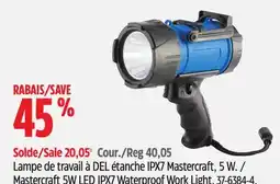 Canadian Tire Mastercraft 5W LED IPX7 Waterproof Work Light offer