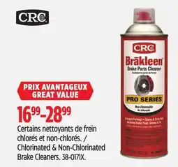 Canadian Tire CRV Chlorinated & Non-Chlorinated Brake Cleaners offer