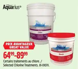 Canadian Tire Aquarius Selected Chlorine Treatments offer