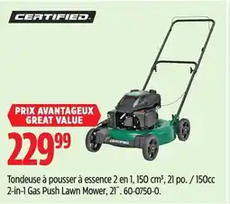Canadian Tire CERTIFIED 150cc 2-in-1 Gas Push Lawn Mower, 21 offer