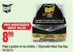 Canadian Tire Raid Disposable Wasp Trap Bag offer