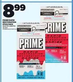 Loblaws PRIME RAPID REHYDRATION STICK PACK offer