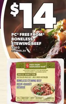 Loblaws PC FREE FROM BONELESS STEWING BEEF offer