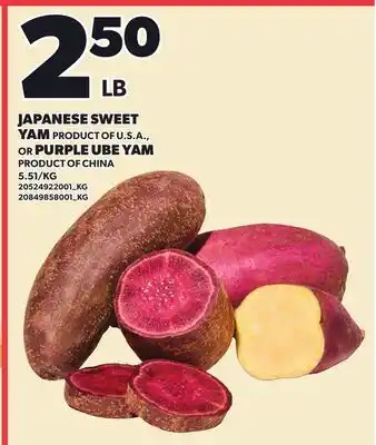 Loblaws JAPANESE SWEET YAM OR PURPLE UBE YAM offer