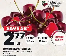 Loblaws NORTHWEST CHERRIES JUMBO RED CHERRIES offer