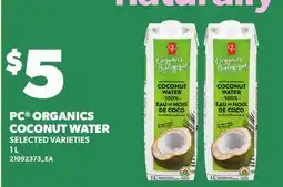 Loblaws PC ORGANICS COCONUT WATER offer