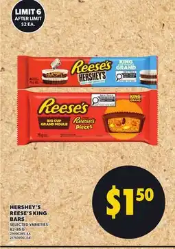 Loblaws HERSHEY'S REESE'S KING BARS offer