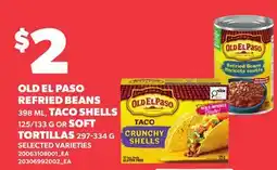 Loblaws OLD EL PASO REFRIED BEANS, 398 ML, TACO SHELLS, 125/133 G OR SOFT TORTILLAS offer
