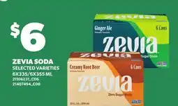Loblaws ZEVIA SODA, 6X335 offer