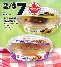 Loblaws PC TOPPED HUMMUS offer