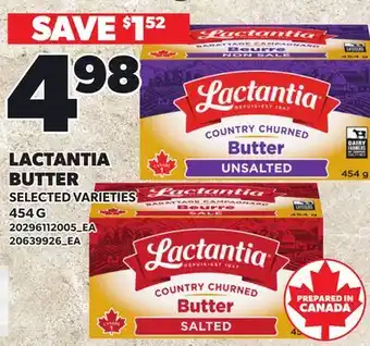 Loblaws LACTANTIA BUTTER offer