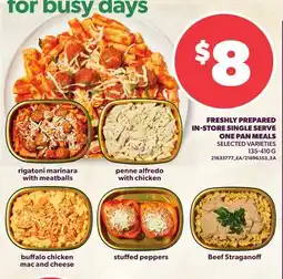 Loblaws FRESHLY PREPARED IN-STORE SINGLE SERVE ONE PAN MEALS offer