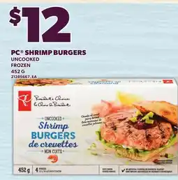 Loblaws PC SHRIMP BURGERS offer