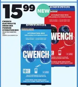 Loblaws CWENCH ELECTROLYTE DRINK MIX POWDER HYDRATION MIX, 10'S offer