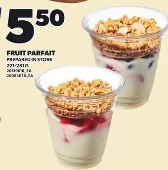 Loblaws FRUIT PARFAIT offer