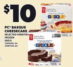 Loblaws PC BASQUE CHEESECAKE offer