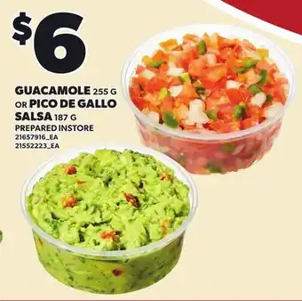 Loblaws GUACAMOLE, 255 G OR PICO DE GALLO SALSA, 187 G offer