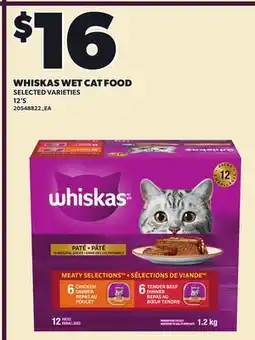 Loblaws WHISKAS WET CAT FOOD, 12'S offer