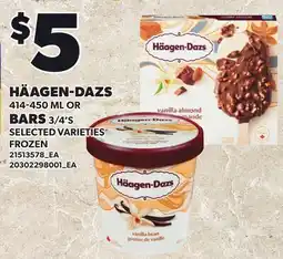 Loblaws HÄAGEN-DAZS, 414-450 ML OR BARS, 3/4'S offer
