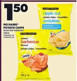 Loblaws NO NAME POTATO CHIPS offer