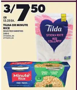 Loblaws TILDA OR MINUTE RICE offer