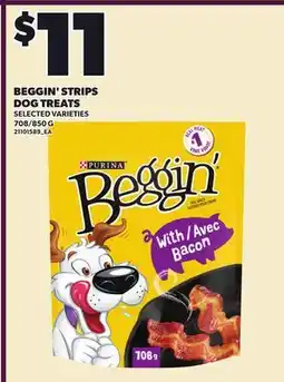 Loblaws BEGGIN' STRIPS DOG TREATS, 708/850 G offer