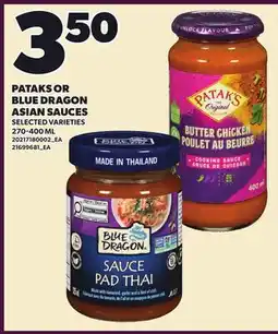 Loblaws PATAKS OR BLUE DRAGON ASIAN SAUCES offer