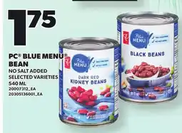 Loblaws PC BLUE MENU BEAN offer