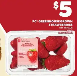 Loblaws PC GREENHOUSE GROWN STRAWBERRIES offer