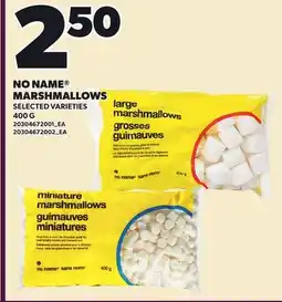 Loblaws NO NAME MARSHMALLOWS offer
